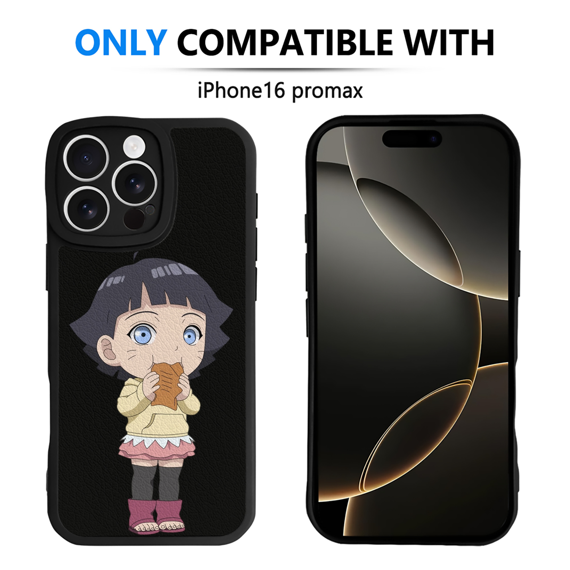 （画像用） NARUTO -ナルト- うずまき ヒマワリ Uzumaki Himawari 【iPhone 16シリーズ対応】シリコンスマホケース（レザー調） 材質：シリコン